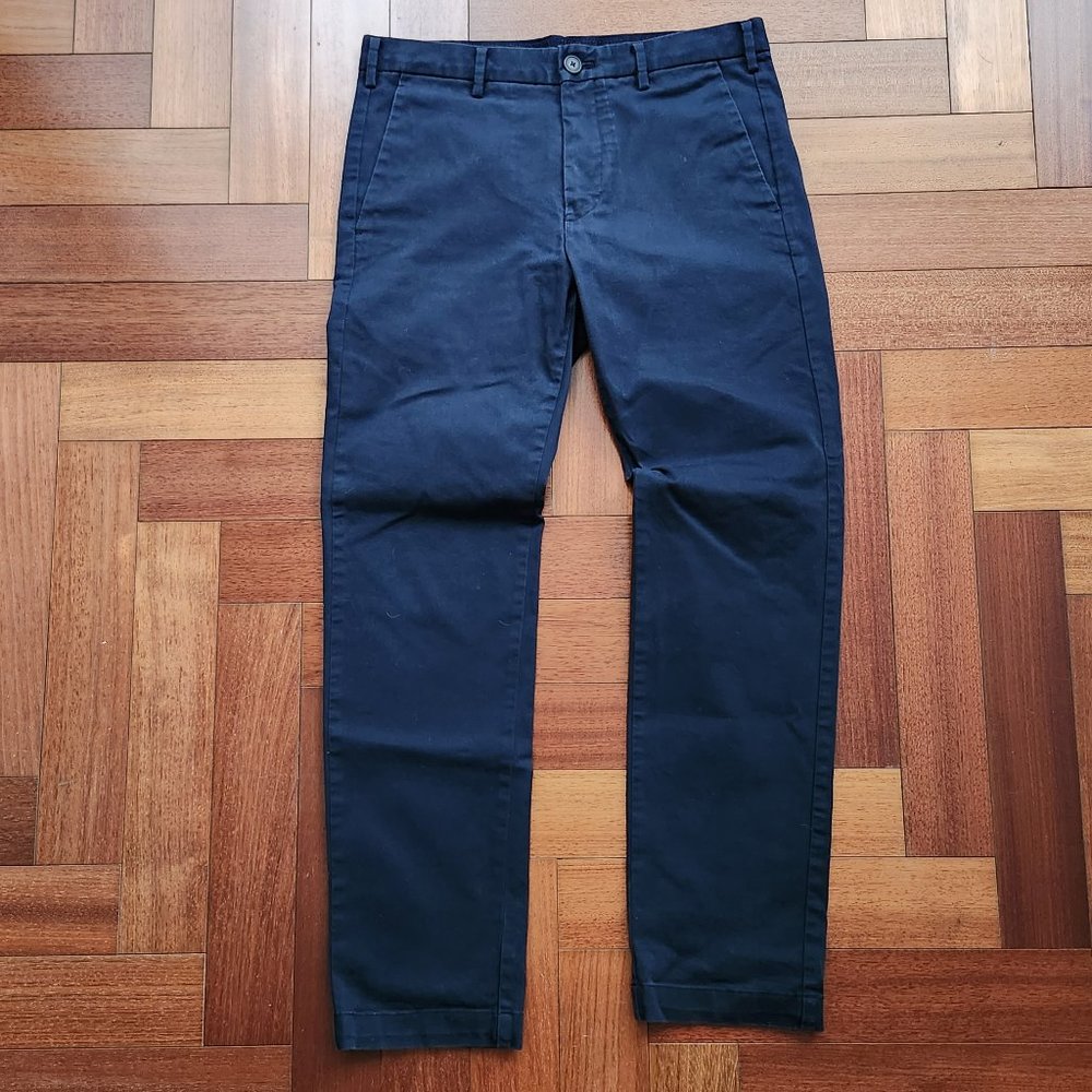 UNIQLO Navy Straight Leg Chinos - 30
